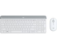 view Logitech MK470 Wireless Slim Keyboard & Mouse - White